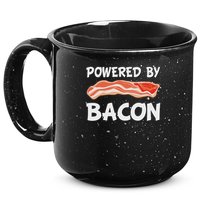 Funny Powered By Bacon Bacon Lovers Gift 15oz Campfire Ceramic Mug