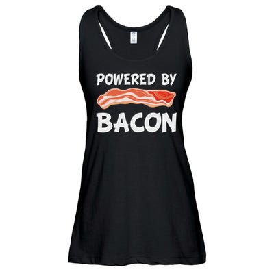 Funny Powered By Bacon Bacon Lovers Gift Ladies Essential Flowy Tank