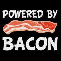 Funny Powered By Bacon Bacon Lovers Gift Pom Pom 12in Knit Beanie