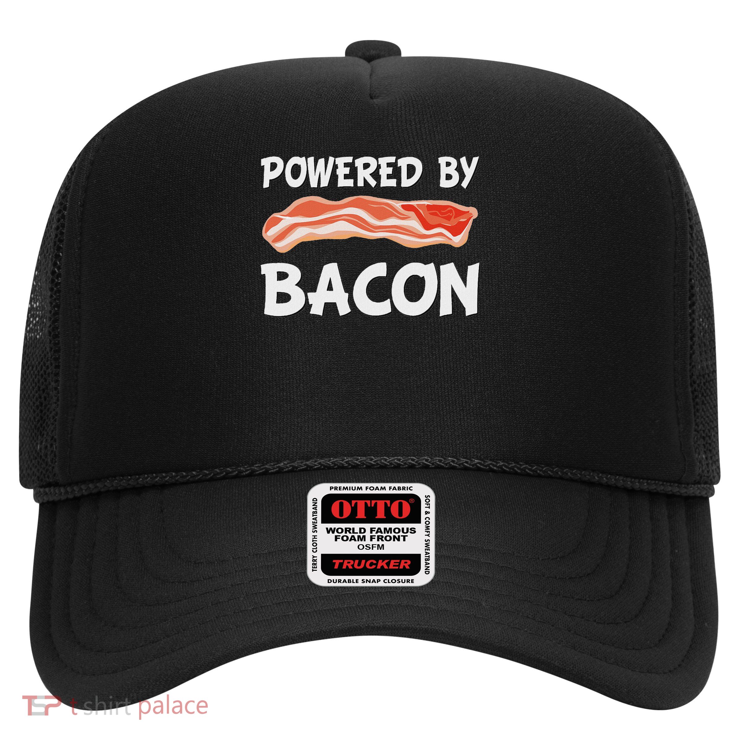 Funny Powered By Bacon Bacon Lovers Gift Trucker Hat