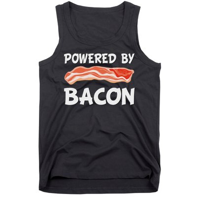 Funny Powered By Bacon Bacon Lovers Gift Tank Top