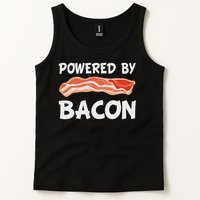 Funny Powered By Bacon Bacon Lovers Gift Tank Top