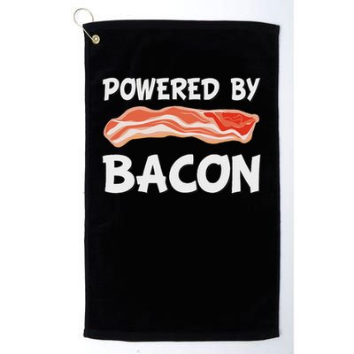 Funny Powered By Bacon Bacon Lovers Gift Golf Towel