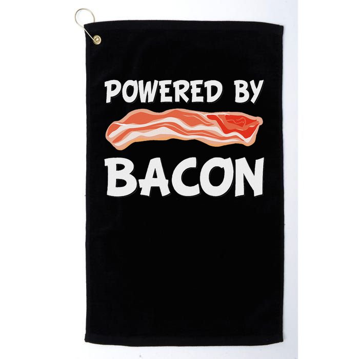 Funny Powered By Bacon Bacon Lovers Gift Golf Towel