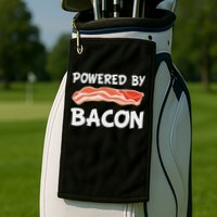 Funny Powered By Bacon Bacon Lovers Gift Golf Towel