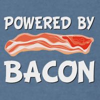 Funny Powered By Bacon Bacon Lovers Gift Garment-Dyed Sweatshirt