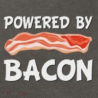 Funny Powered By Bacon Bacon Lovers Gift Cotton Canvas Backpack
