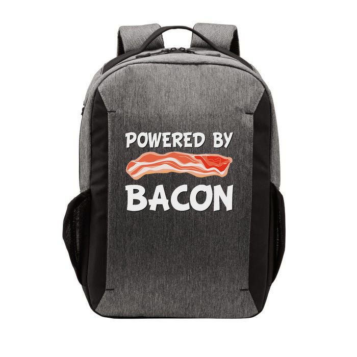 Funny Powered By Bacon Bacon Lovers Gift Vector Backpack