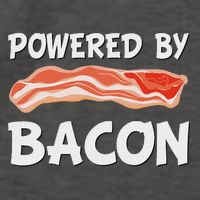 Funny Powered By Bacon Bacon Lovers Gift Vector Backpack