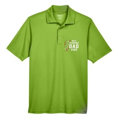 Funny Pun Best Pucking Dad Meaningful Gift Men's Origin Performance Pique Polo