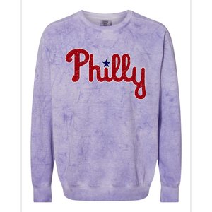 Funny Philadelphia Baseball Philly PA Retro 1 Colorblast Crewneck Sweatshirt