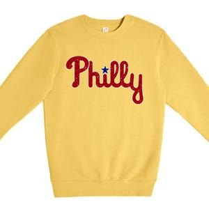 Funny Philadelphia Baseball Philly PA Retro 1 Premium Crewneck Sweatshirt