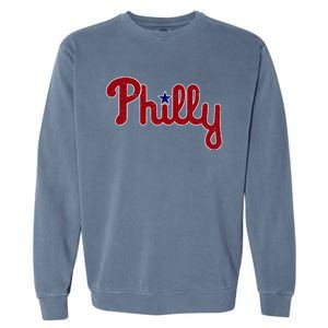 Funny Philadelphia Baseball Philly PA Retro 1 Garment-Dyed Sweatshirt