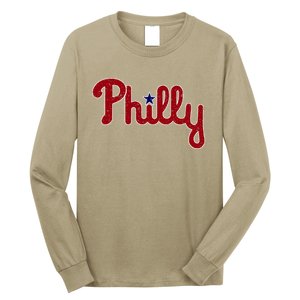 Funny Philadelphia Baseball Philly PA Retro 1 Long Sleeve Shirt