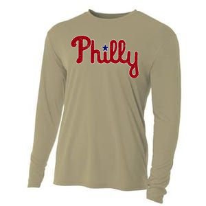 Funny Philadelphia Baseball Philly PA Retro 1 Cooling Performance Long Sleeve Crew