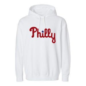 Funny Philadelphia Baseball Philly PA Retro 1 Garment-Dyed Fleece Hoodie