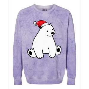 Festive Polar Bear Pajama Set for Christmas Colorblast Crewneck Sweatshirt