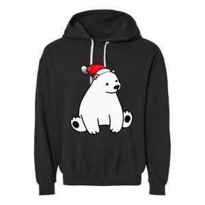 Festive Polar Bear Pajama Set for Christmas Garment-Dyed Fleece Hoodie