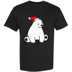 Festive Polar Bear Pajama Set for Christmas Garment-Dyed Heavyweight T-Shirt