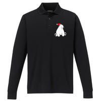 Festive Polar Bear Pajama Set for Christmas Performance Long Sleeve Polo