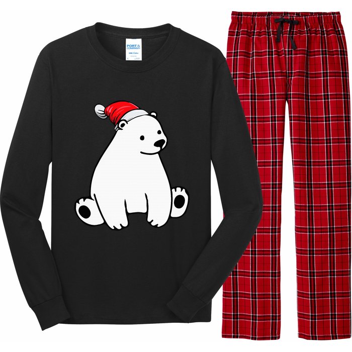 Festive Polar Bear Pajama Set for Christmas Long Sleeve Pajama Set