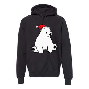 Festive Polar Bear Pajama Set for Christmas Premium Hoodie