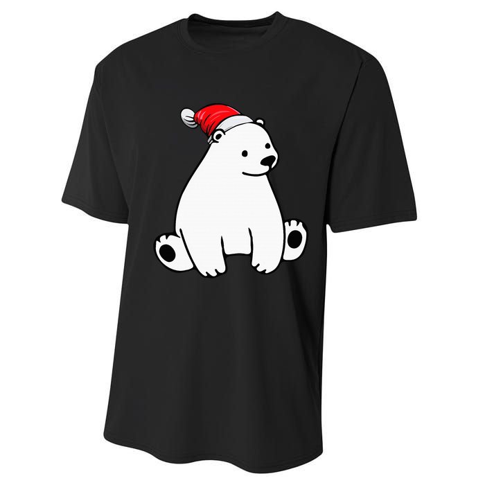 Festive Polar Bear Pajama Set for Christmas Performance Sprint T-Shirt