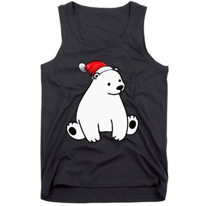 Festive Polar Bear Pajama Set for Christmas Tank Top