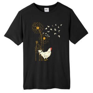 Farmer Poultry Bird Flower Farm Animal Dandelion Chicken Tall Fusion ChromaSoft Performance T-Shirt