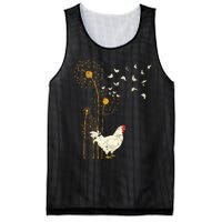 Farmer Poultry Bird Flower Farm Animal Dandelion Chicken Mesh Reversible Basketball Jersey Tank