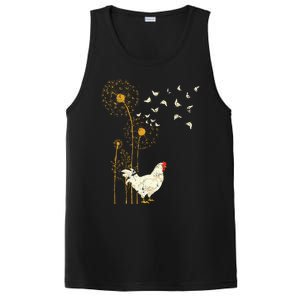 Farmer Poultry Bird Flower Farm Animal Dandelion Chicken PosiCharge Competitor Tank