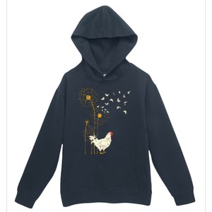 Farmer Poultry Bird Flower Farm Animal Dandelion Chicken Urban Pullover Hoodie