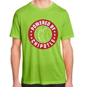 Funny Powered By Chipotle Design Chili Pepper Gift Adult ChromaSoft Performance T-Shirt