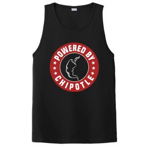 Funny Powered By Chipotle Design Chili Pepper Gift PosiCharge Competitor Tank