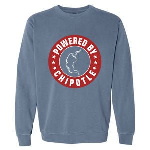 Funny Powered By Chipotle Design Chili Pepper Gift Garment-Dyed Sweatshirt