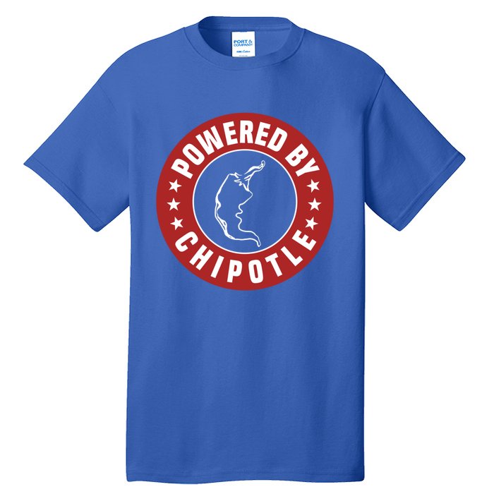 Funny Powered By Chipotle Design Chili Pepper Gift Tall T-Shirt