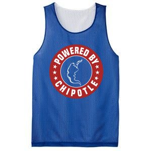 Funny Powered By Chipotle Design Chili Pepper Gift Mesh Reversible Basketball Jersey Tank