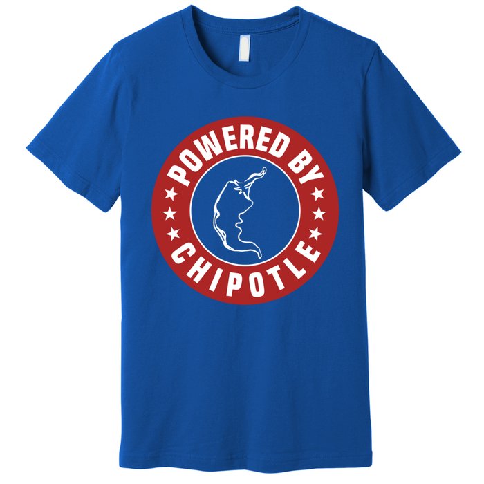 Funny Powered By Chipotle Design Chili Pepper Gift Premium T-Shirt