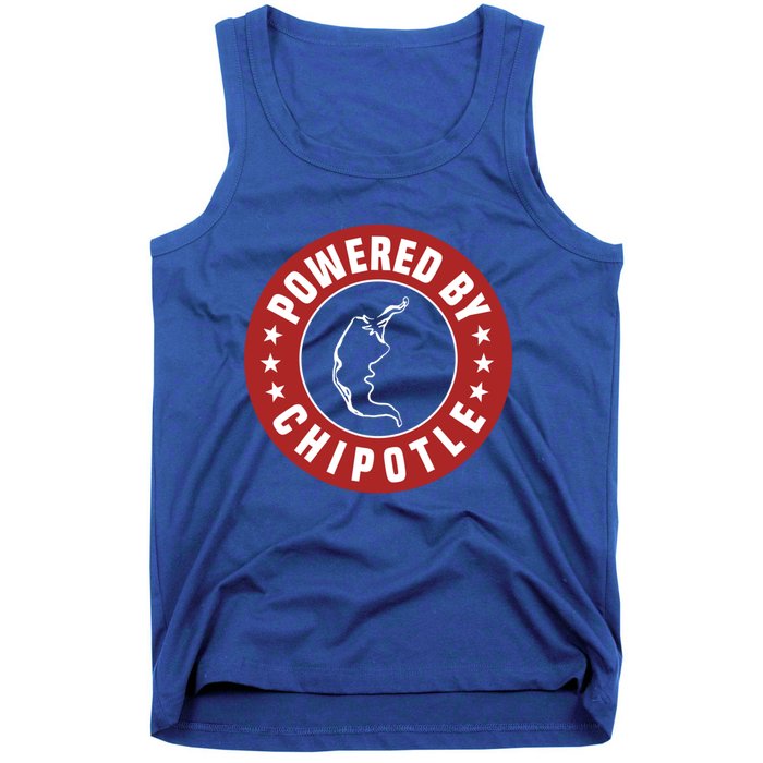 Funny Powered By Chipotle Design Chili Pepper Gift Tank Top