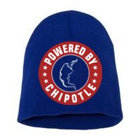 Funny Powered By Chipotle Design Chili Pepper Gift Short Acrylic Beanie