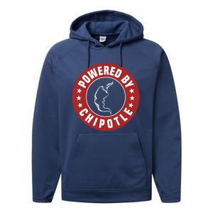 Funny Powered By Chipotle Design Chili Pepper Gift Performance Fleece Hoodie