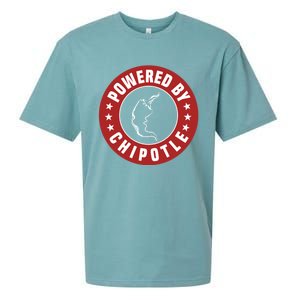 Funny Powered By Chipotle Design Chili Pepper Gift Sueded Cloud Jersey T-Shirt