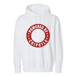 Funny Powered By Chipotle Design Chili Pepper Gift Garment-Dyed Fleece Hoodie