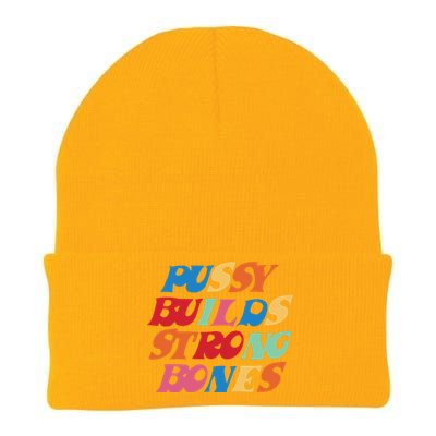 Funny Pussy Builds Strong Bones Shirt PBSB Colored Knit Cap Winter Beanie