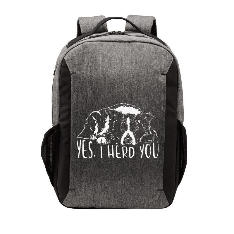 Funny Proud Border Collie I Herd You Herder Gift Dog Saying Vector Backpack