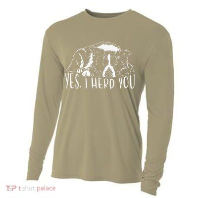 Funny Proud Border Collie I Herd You Herder Gift Dog Saying Cooling Performance Long Sleeve Crew