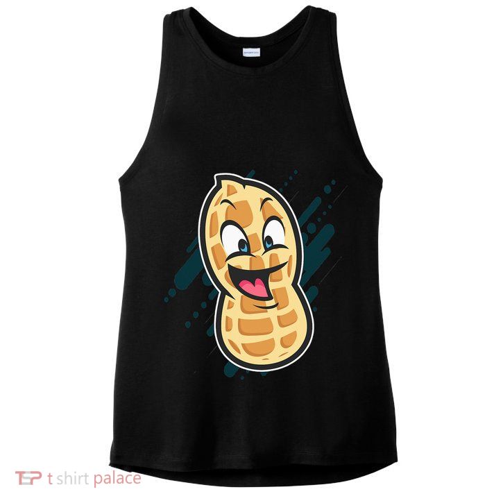Funny Peanut Butt Gag Peanut Butter Food Ladies PosiCharge Tri-Blend Wicking Tank