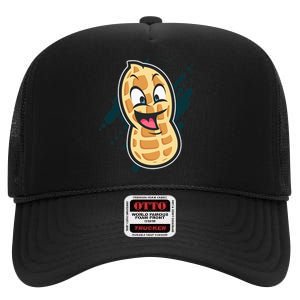 Funny Peanut Butt Gag Peanut Butter Food High Crown Mesh Back Trucker Hat