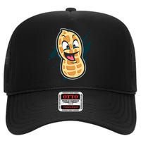 Funny Peanut Butt Gag Peanut Butter Food High Crown Mesh Back Trucker Hat