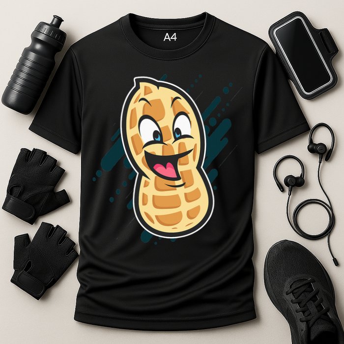 Funny Peanut Butt Gag Peanut Butter Food Cooling Performance Crew T-Shirt